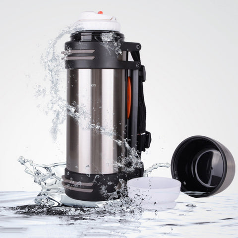 Outdoor Portable Sports Bottle Hydro Flask Lid 2L/1.6L/1.2L Durable Vaccum Insulated Coffee Mug 18/8 Stainless Steel Thermos Flask