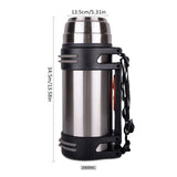 Outdoor Portable Sports Bottle Hydro Flask Lid 2L/1.6L/1.2L Durable Vaccum Insulated Coffee Mug 18/8 Stainless Steel Thermos Flask