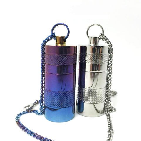 Portable Pillbox Multifunction Waterproof Hydro Flask Cap Outdoor Spare Cans Pure Titanium Non-slip Storage Bottle Titanium Toothpick